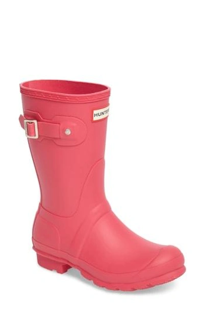 Shop Hunter 'original Short' Rain Boot In Bright Pink