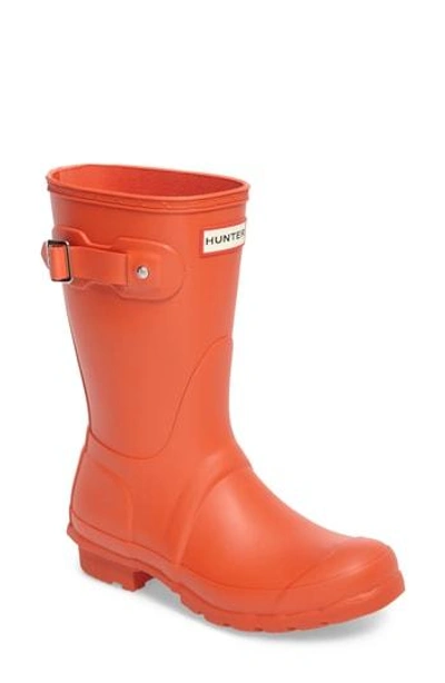 Shop Hunter 'original Short' Rain Boot In Orange