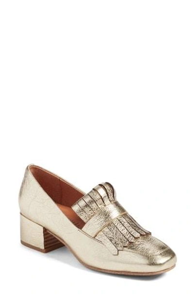 Shop Gentle Souls By Kenneth Cole Ethan Pump In Soft Gold Leather