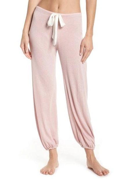 Shop Eberjey Crop Knit Lounge Pants In Cashmere Rose