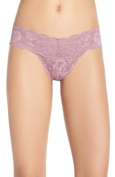 Shop Cosabella 'never Say Never Cutie' Thong In Grape