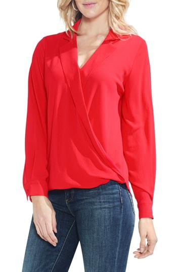 vince camuto red blouse