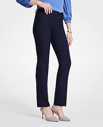 Shop Ann Taylor The Petite Straight Pant In Atlantic Navy