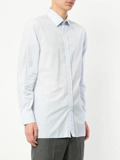 Shop Gieves & Hawkes Striped Shirt In Blue