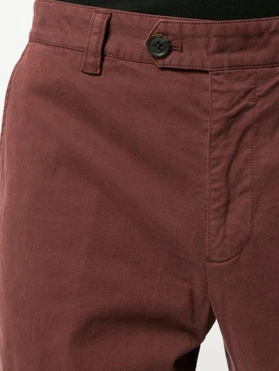 Shop Gieves & Hawkes Tapered Trousers In Red