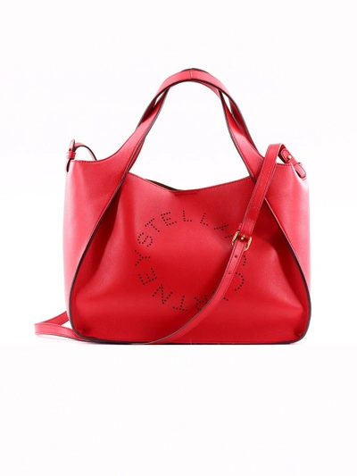 Shop Stella Mccartney Red Stella Logo Bag