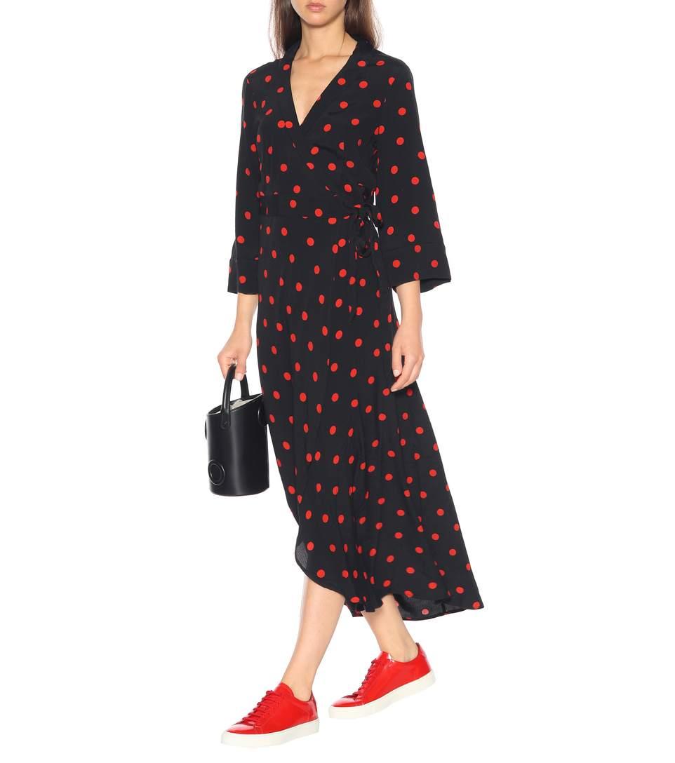 barra crepe wrap dress
