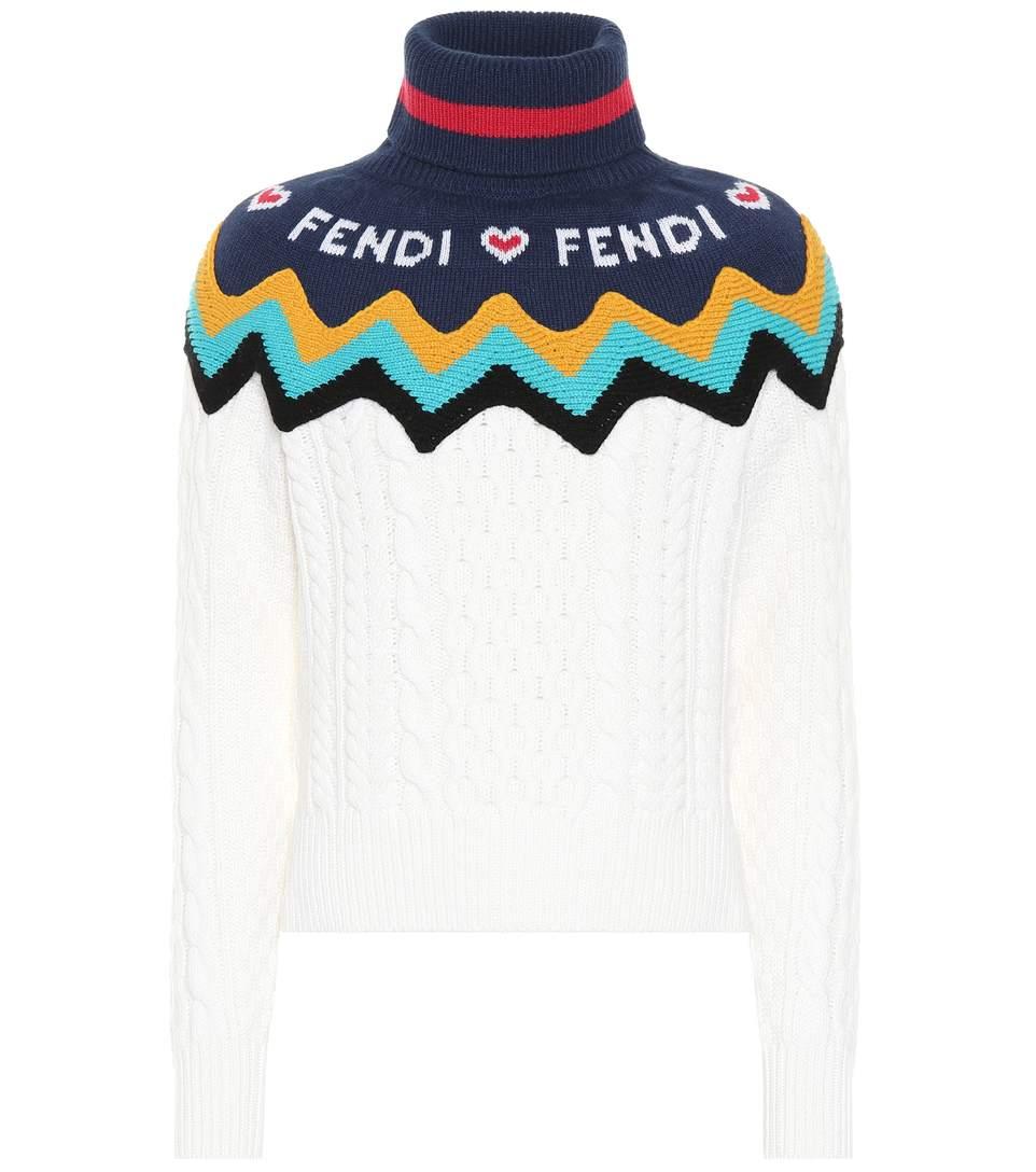 fendi logo knit sweater