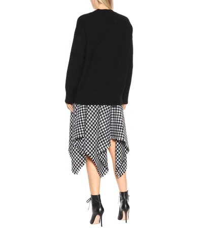 Shop Dolce & Gabbana Appliquéd Cashmere Sweater In Black