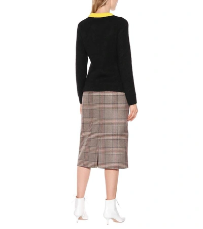 Shop Fendi X Fila Mohair-blend Sweater In Black