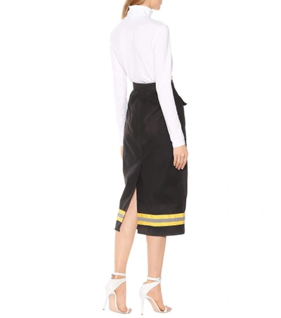 Shop Calvin Klein 205w39nyc Striped Pencil Skirt In Black