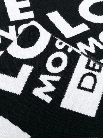 Shop Love Moschino Logo Scarf In Black