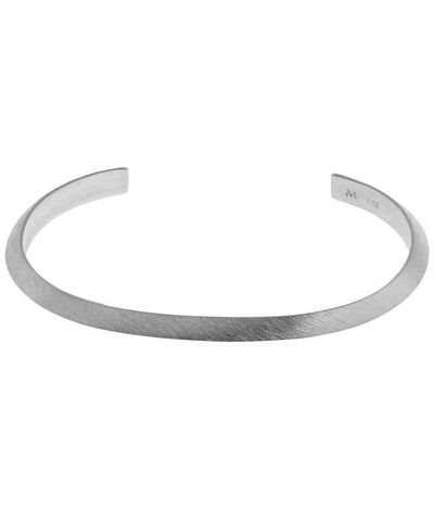 Shop All Blues Silver Brushed And Polished Triangle Bracelet