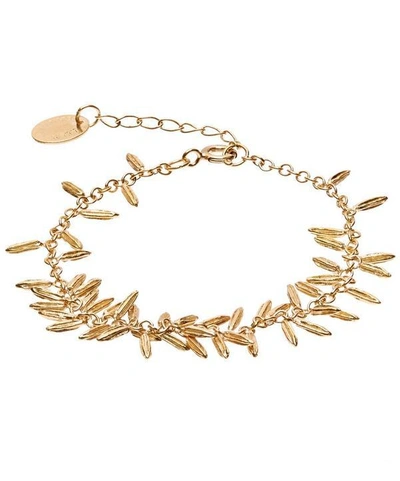 Shop Alex Monroe Gold-plated Fennel Kissing Seed Bracelet