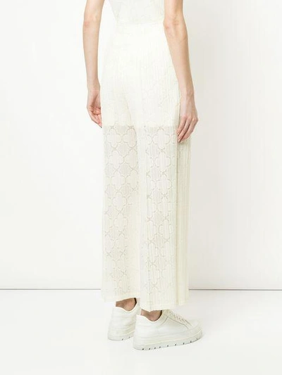 Clover lace wide trousers