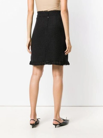 Shop Dolce & Gabbana Crochet Trim Skirt In Black