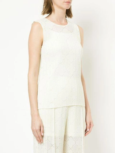 Shop Issey Miyake Clover Lace Tank Top