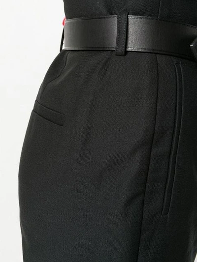 Shop Iro Belted High Waist Trousers - Black