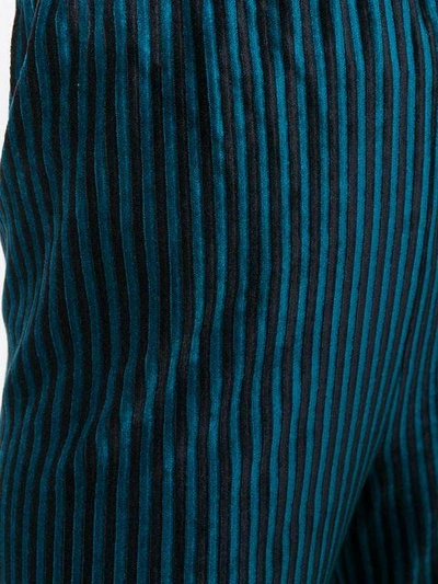 Shop Giorgio Armani Striped Trousers - Black