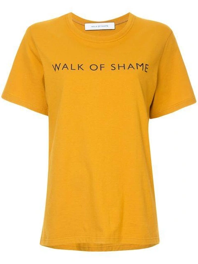 Shop Walk Of Shame Wos Logo T-shirt - Brown