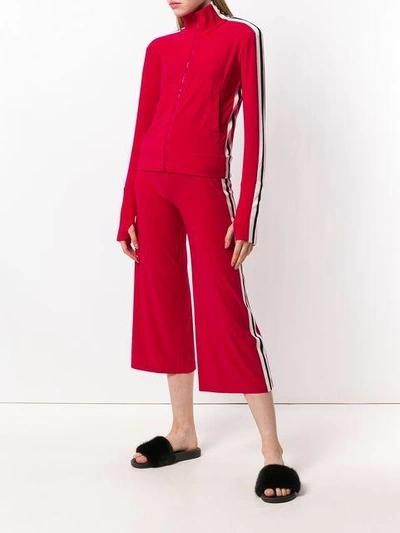 Shop Norma Kamali Side Stripe Cropped Trousers - Red