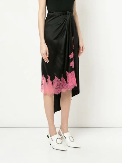 Shop Walk Of Shame Asymmetric Hem Midi Skirt In Black