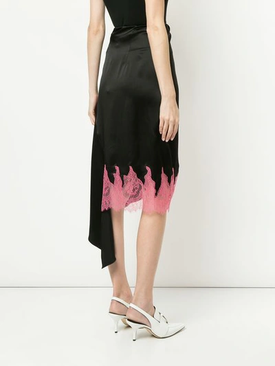 Shop Walk Of Shame Asymmetric Hem Midi Skirt In Black