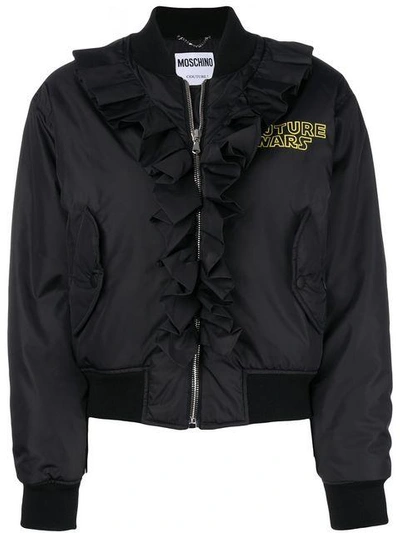 Shop Moschino Couture Wars Bomber Jacket In Black