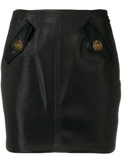 Shop Elisabetta Franchi Flap Pockets Skirt - Black