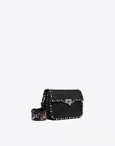 Shop Valentino Guitar Strap Crossbody Bag In Black