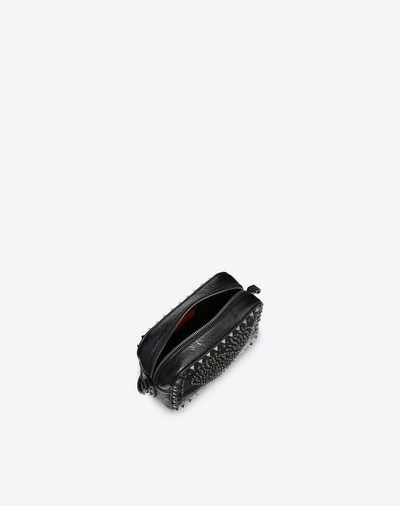 Shop Valentino Punk Heart Camera Bag In Black