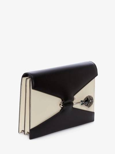 Shop Alexander Mcqueen Pin Bag In Black/white