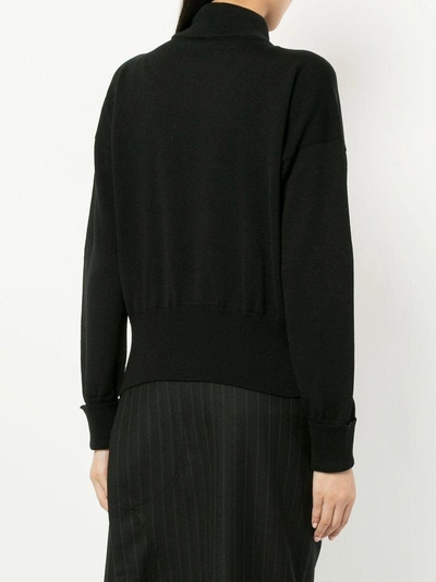 Shop Miharayasuhiro Scarf Detail Sweater In Black
