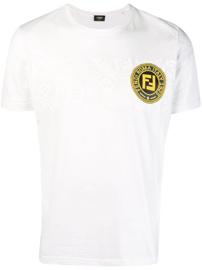 Shop Fendi Chest Logo T In White