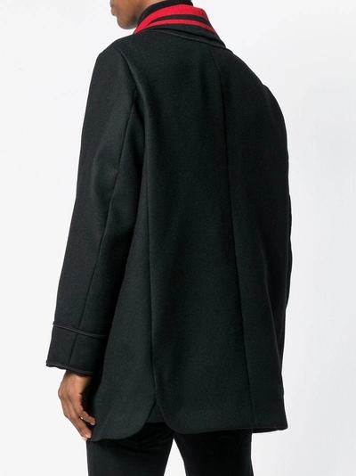 Shop Facetasm Double Breasted Coat - Black
