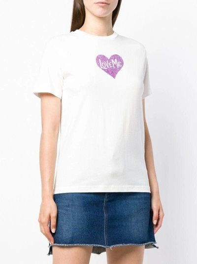 Shop Alexa Chung Love Me Glitter T-shirt - White