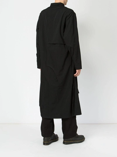 Shop Yohji Yamamoto Half Button Coat - Black