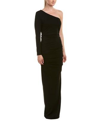 nicole miller black gown