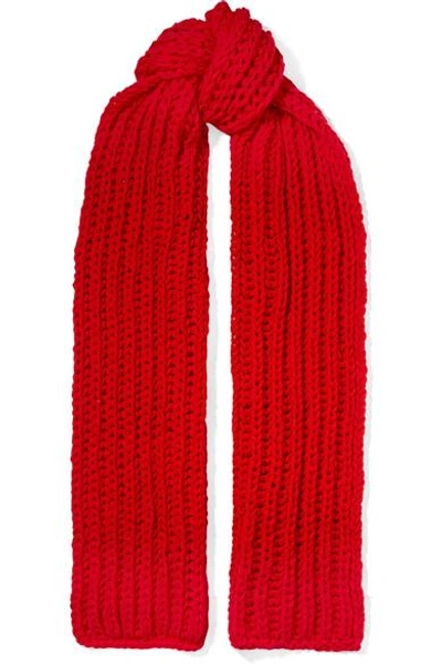 Shop A.w.a.k.e. Wool Scarf In Red