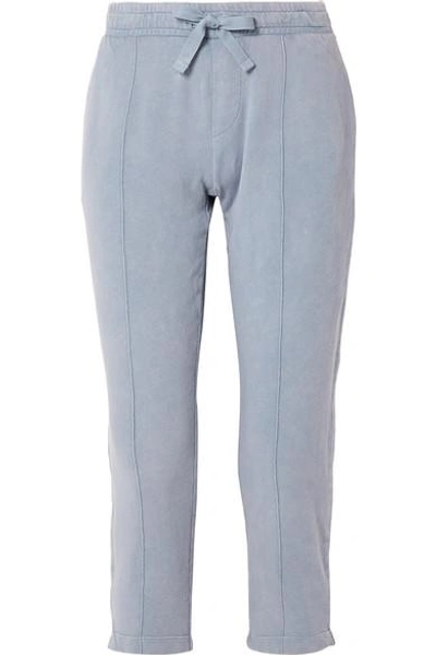 Shop Atm Anthony Thomas Melillo Chroma Cotton-terry Track Pants In Blue