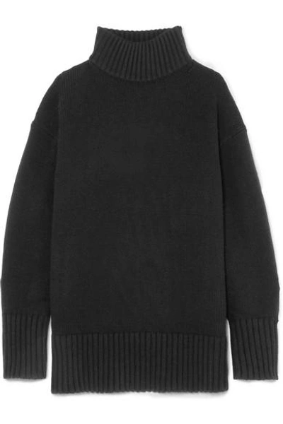 Shop Proenza Schouler Wool And Cashmere-blend Turtleneck Sweater In Black