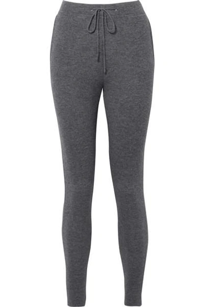 Shop Le Kasha Kenya Cashmere Track Pants In Gray