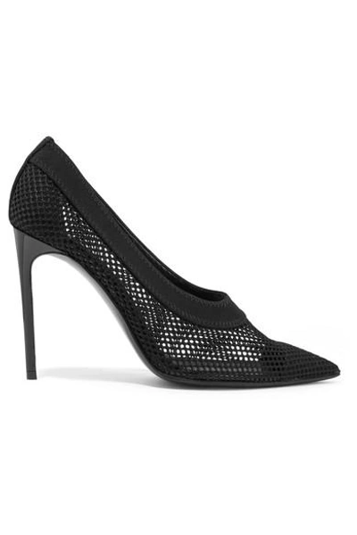 Shop Stella Mccartney Fishnet Pumps In Black