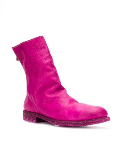 Shop Guidi Flat Boots - Pink