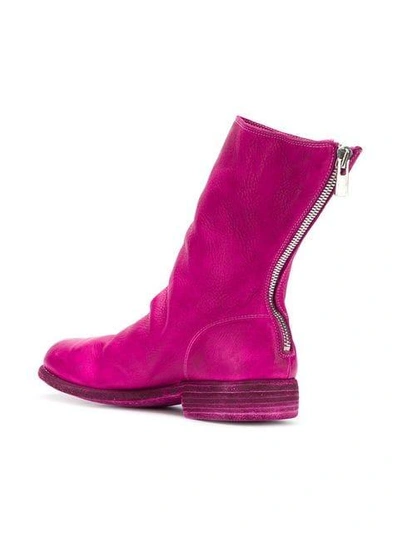 Shop Guidi Flat Boots - Pink