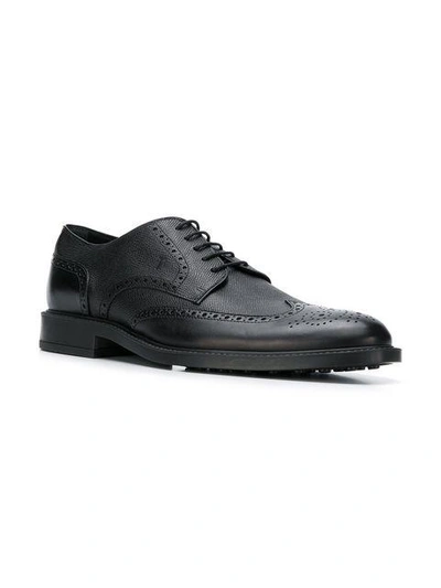 Shop Tod's Classic Derby Brogues In Black