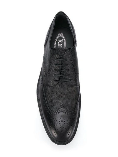 Shop Tod's Classic Derby Brogues In Black