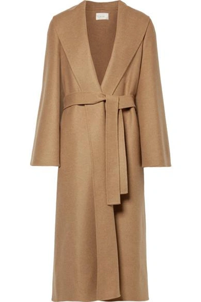 Shop The Row Parlie Oversized Belted Cashmere Coat In Camel