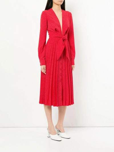 Shop Dalood Dotted Dress - Red