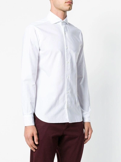 Shop Barba Point-collar Shirt - White
